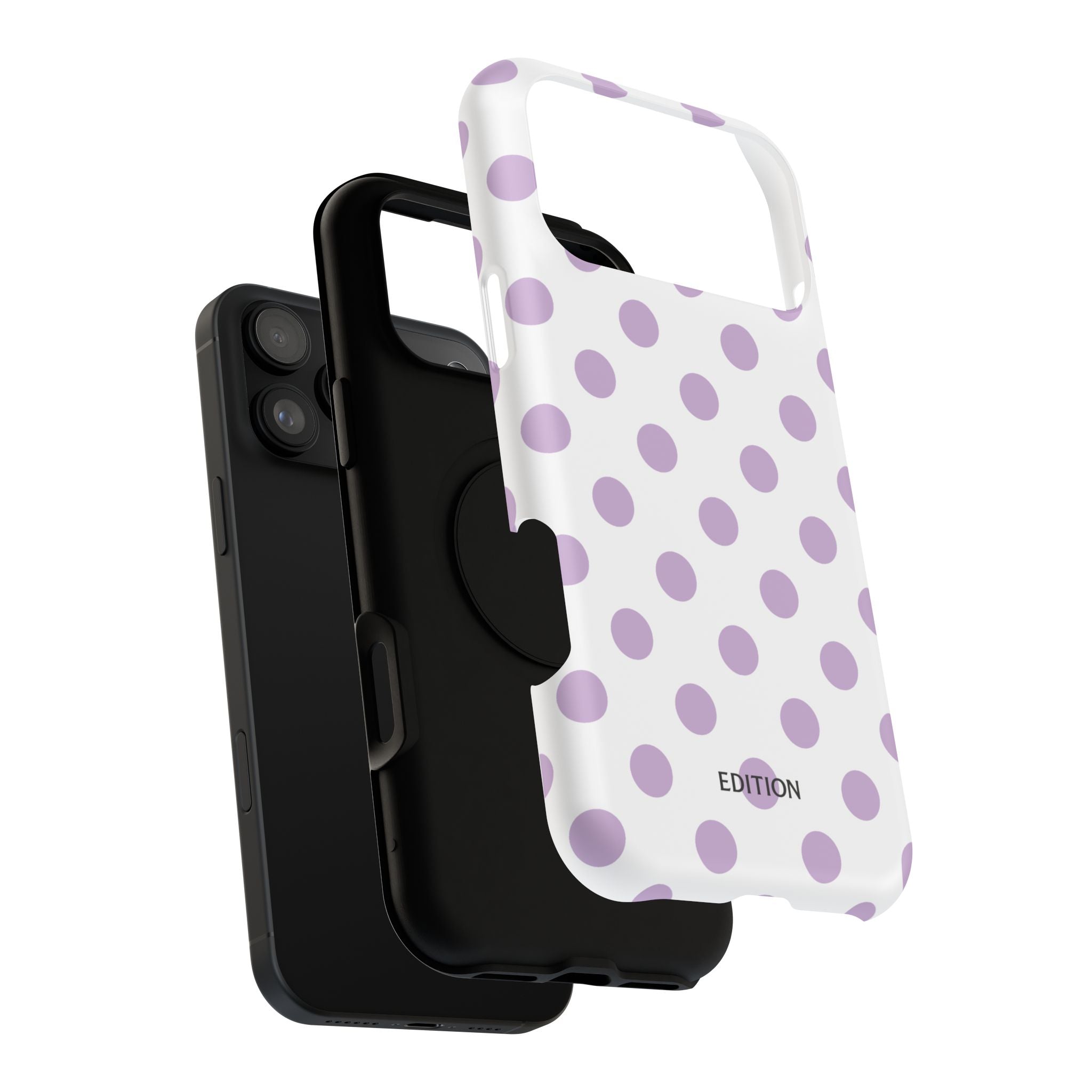 Purple and White Polka Dot Case