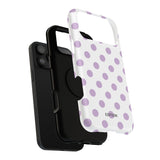 Purple and White Polka Dot Case
