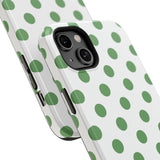 Green and White Polka Dot Case