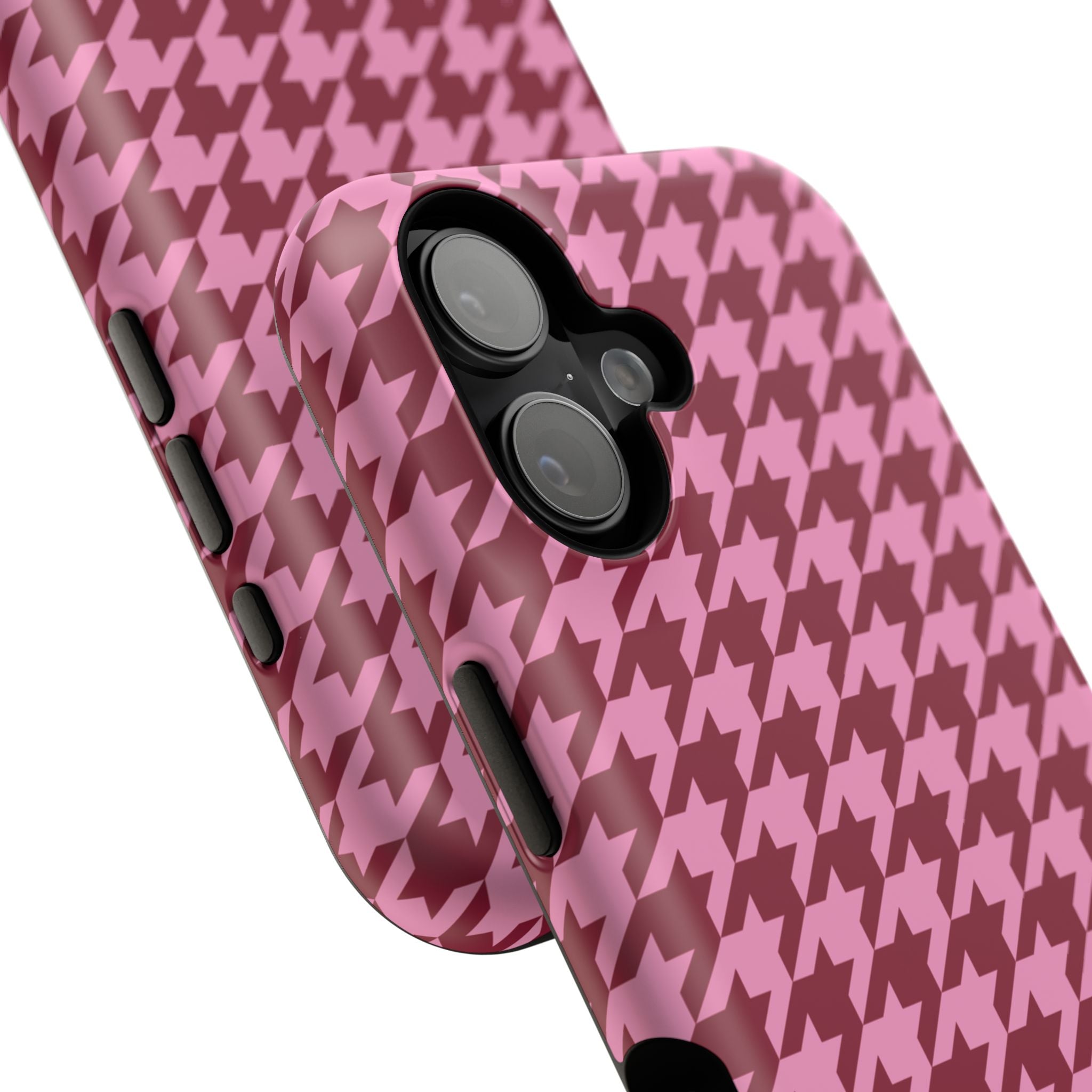 Raspberry Sorbet Houndstooth Case