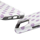Purple and White Polka Dot Case
