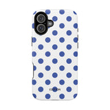 Blue and White Polka Dot Case