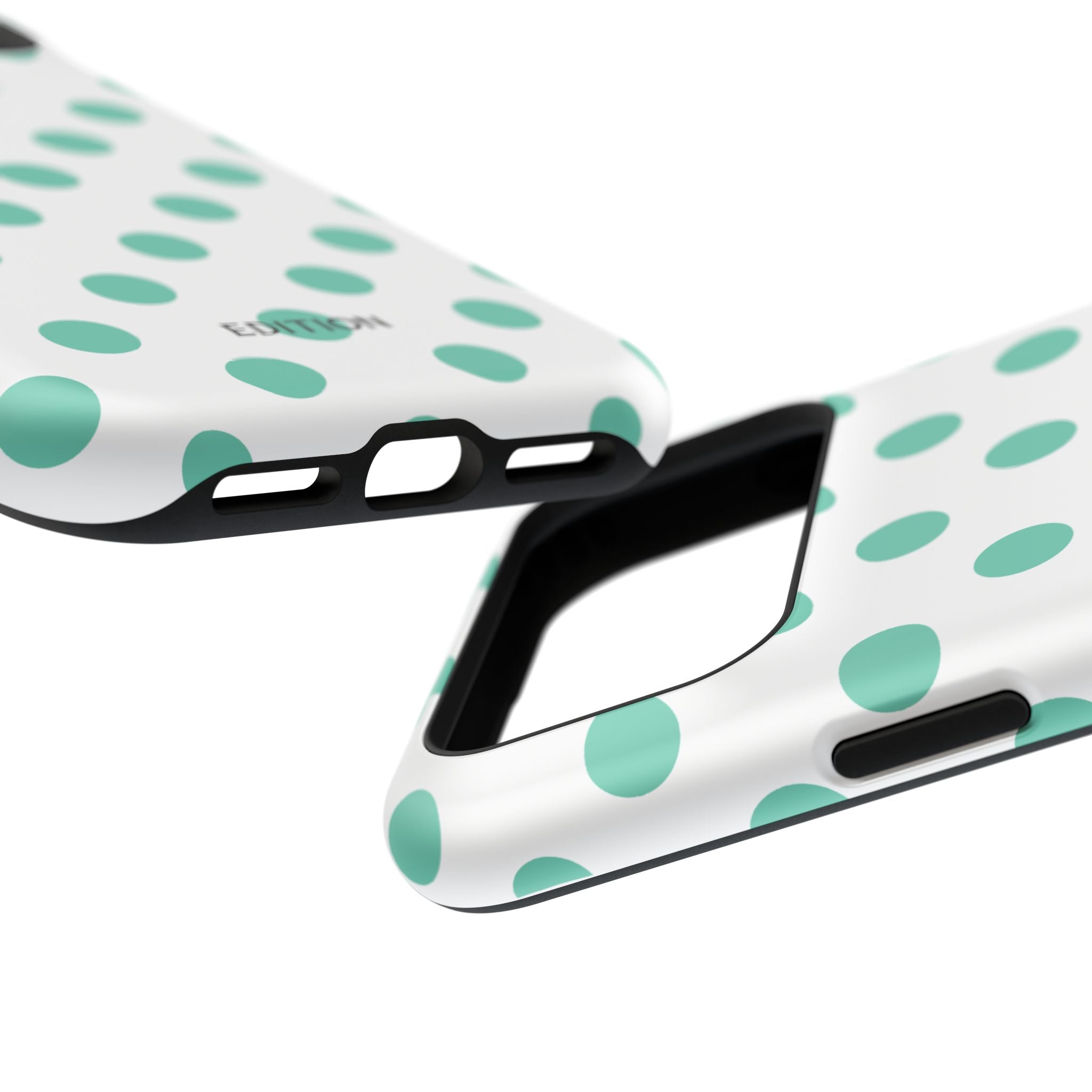 Teal and White Polka Dot Case