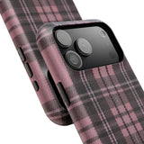 Light Pink and Black Plaid Case