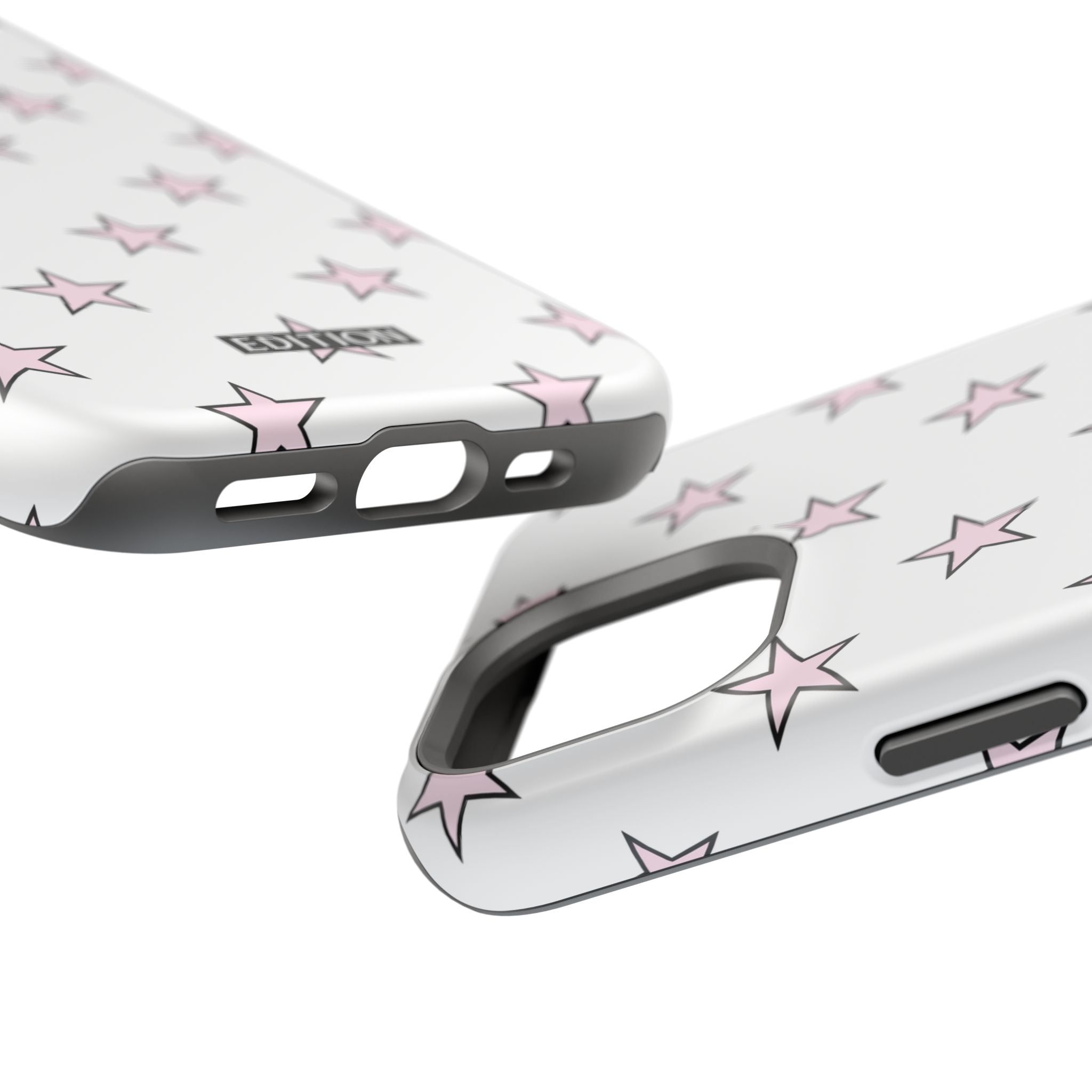 Pink and White Star Case