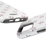 Pink and White Star Case