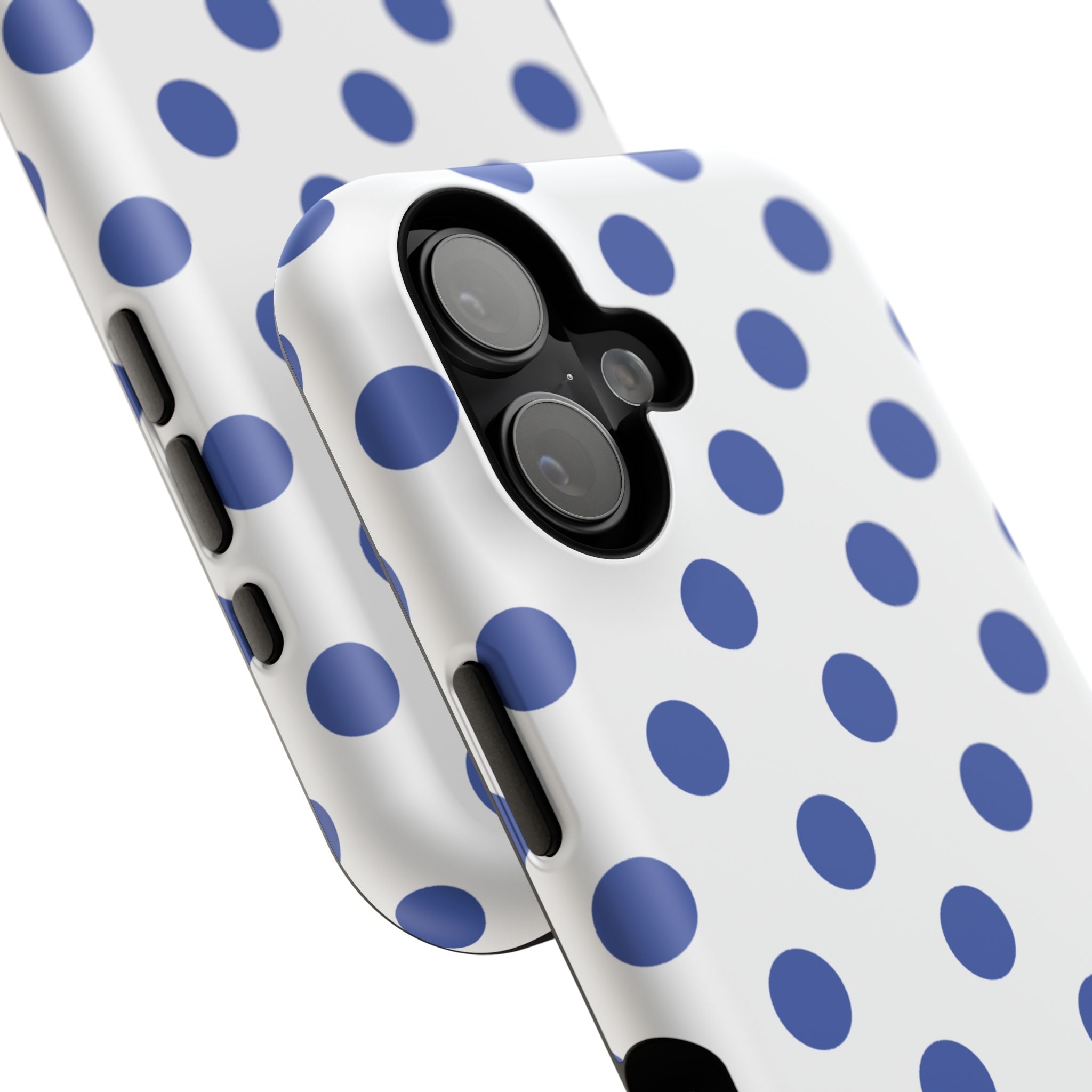 Blue and White Polka Dot Case