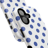 Blue and White Polka Dot Case