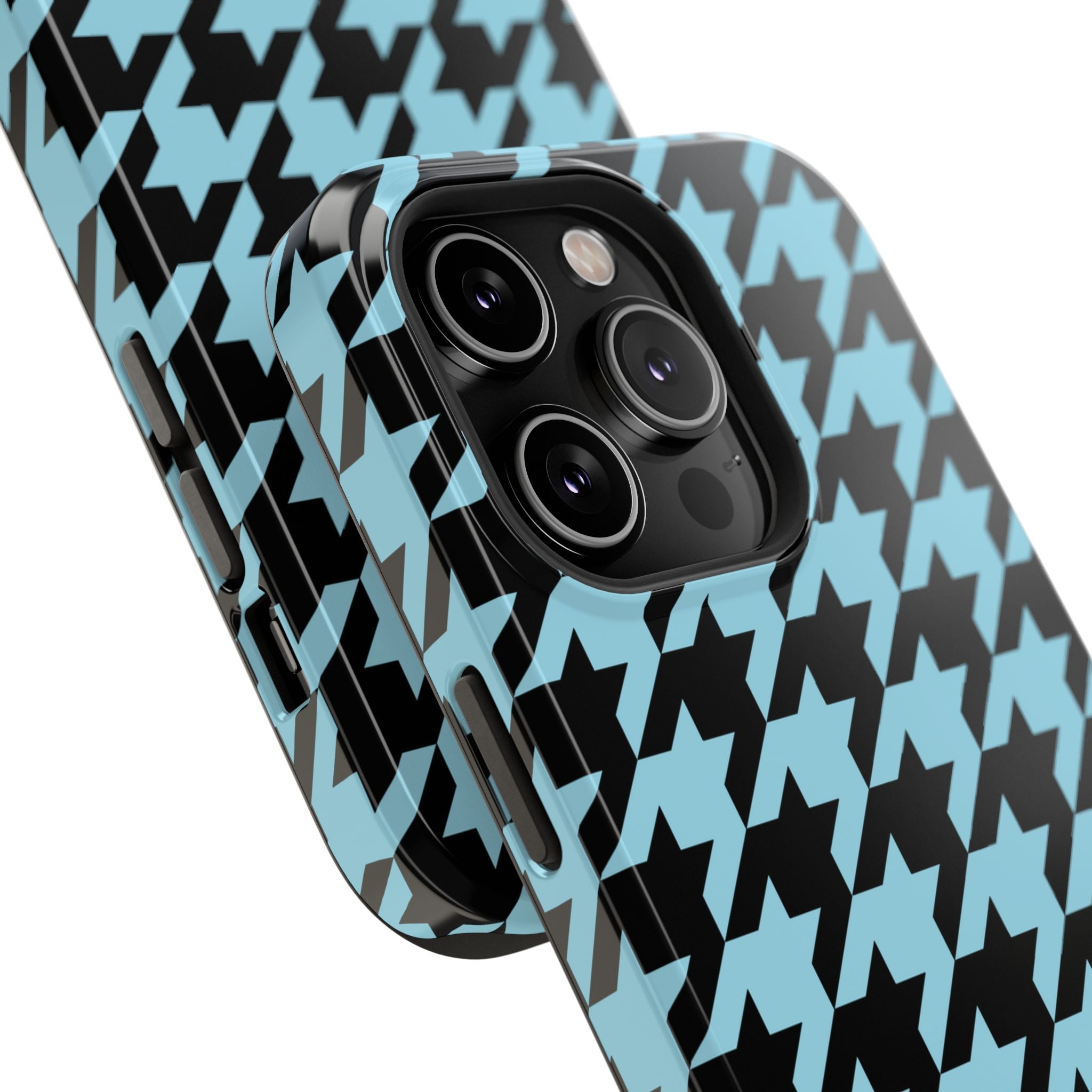 Baby Blue Houndstooth Case