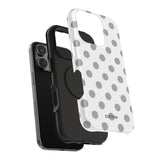 Grey and White Polka Dot Case