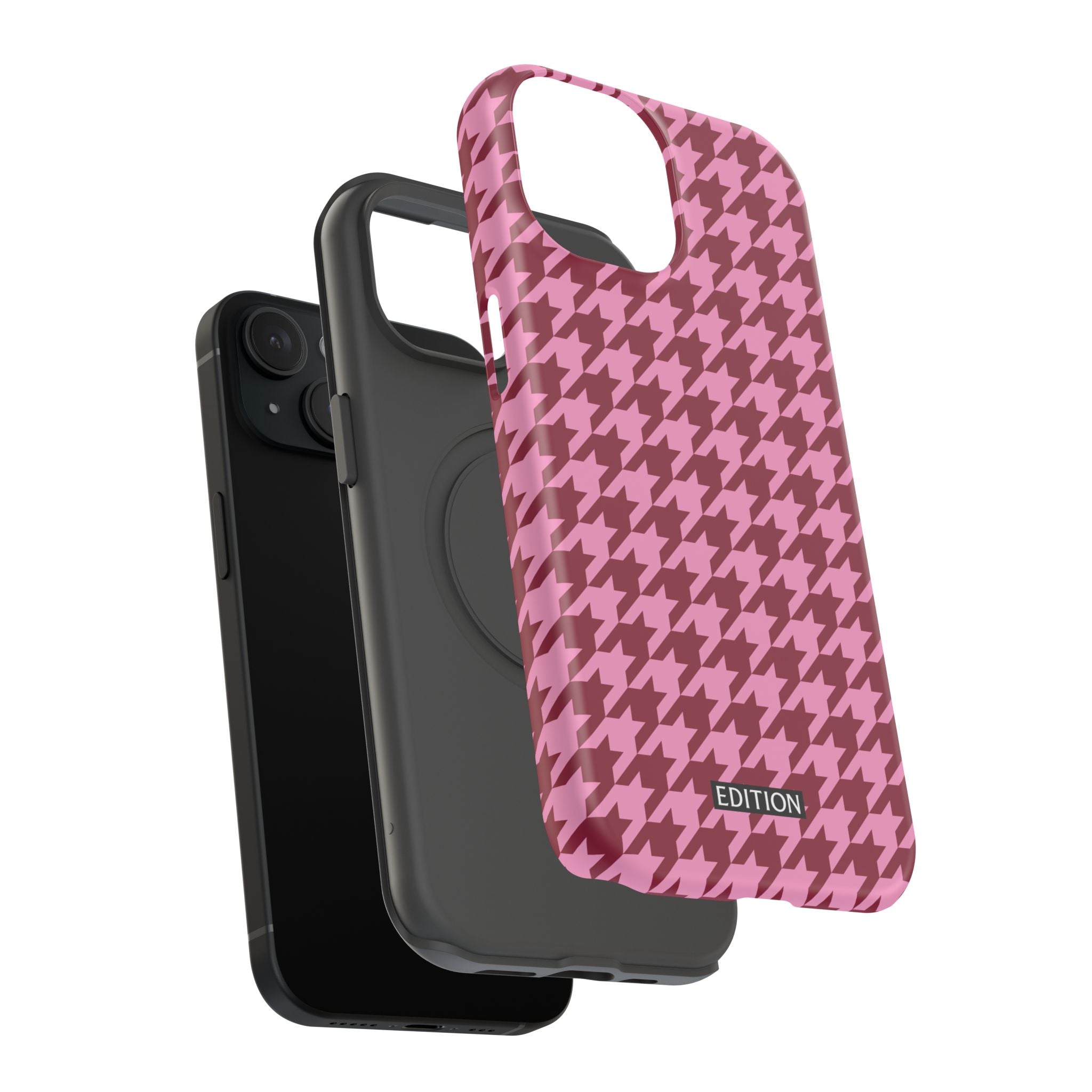 Raspberry Sorbet Houndstooth Case