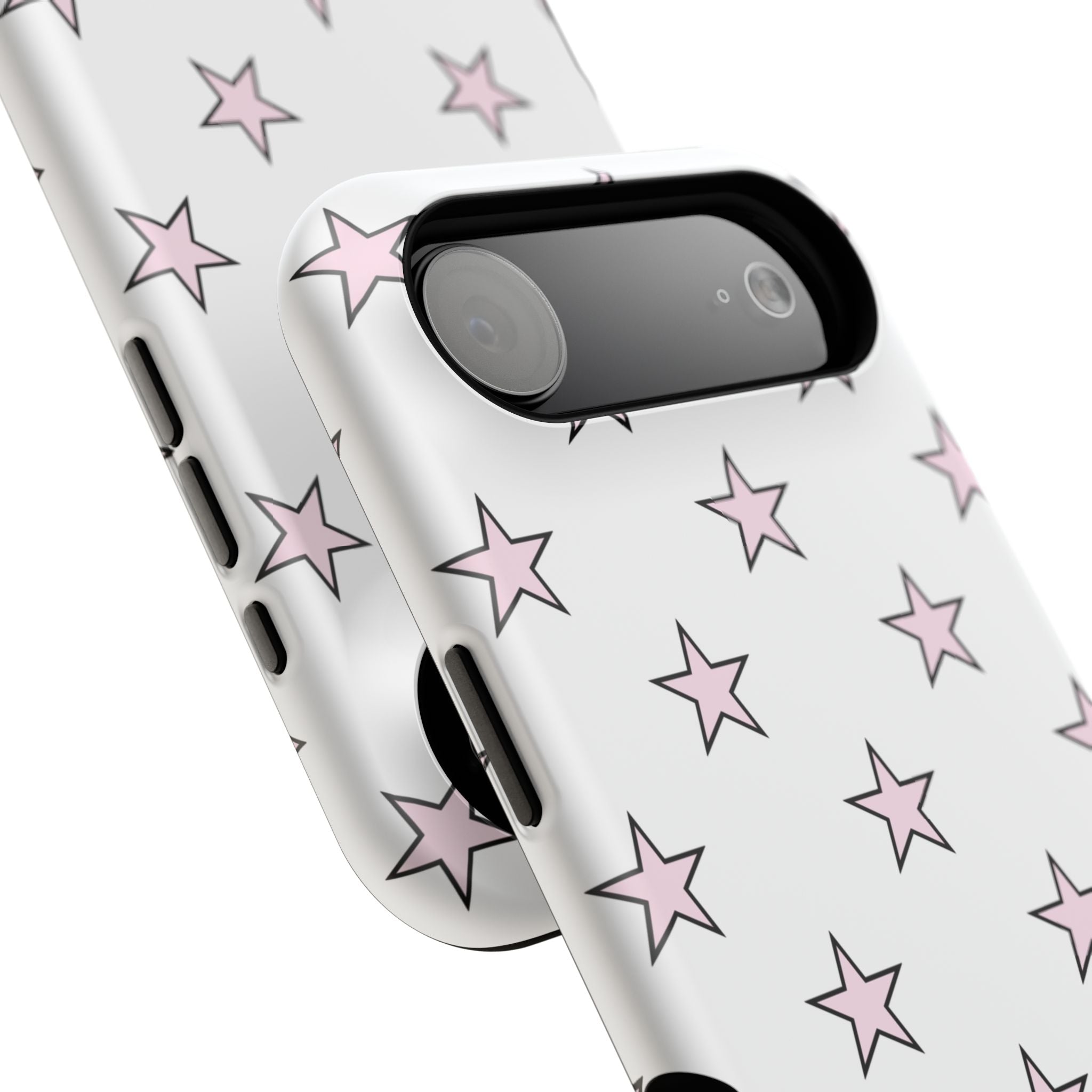 Pink and White Star Case