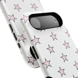 Pink and White Star Case