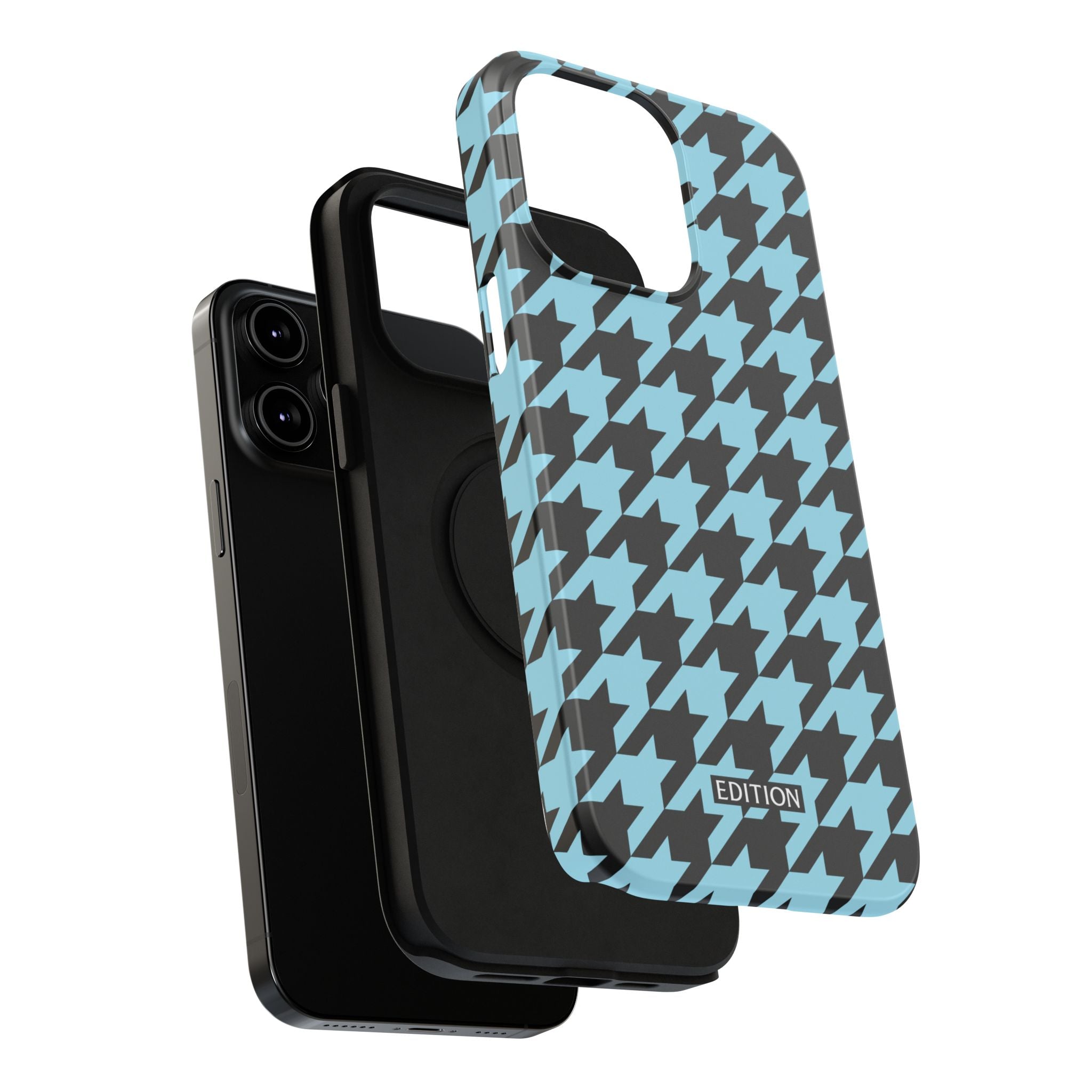 Baby Blue Houndstooth Case