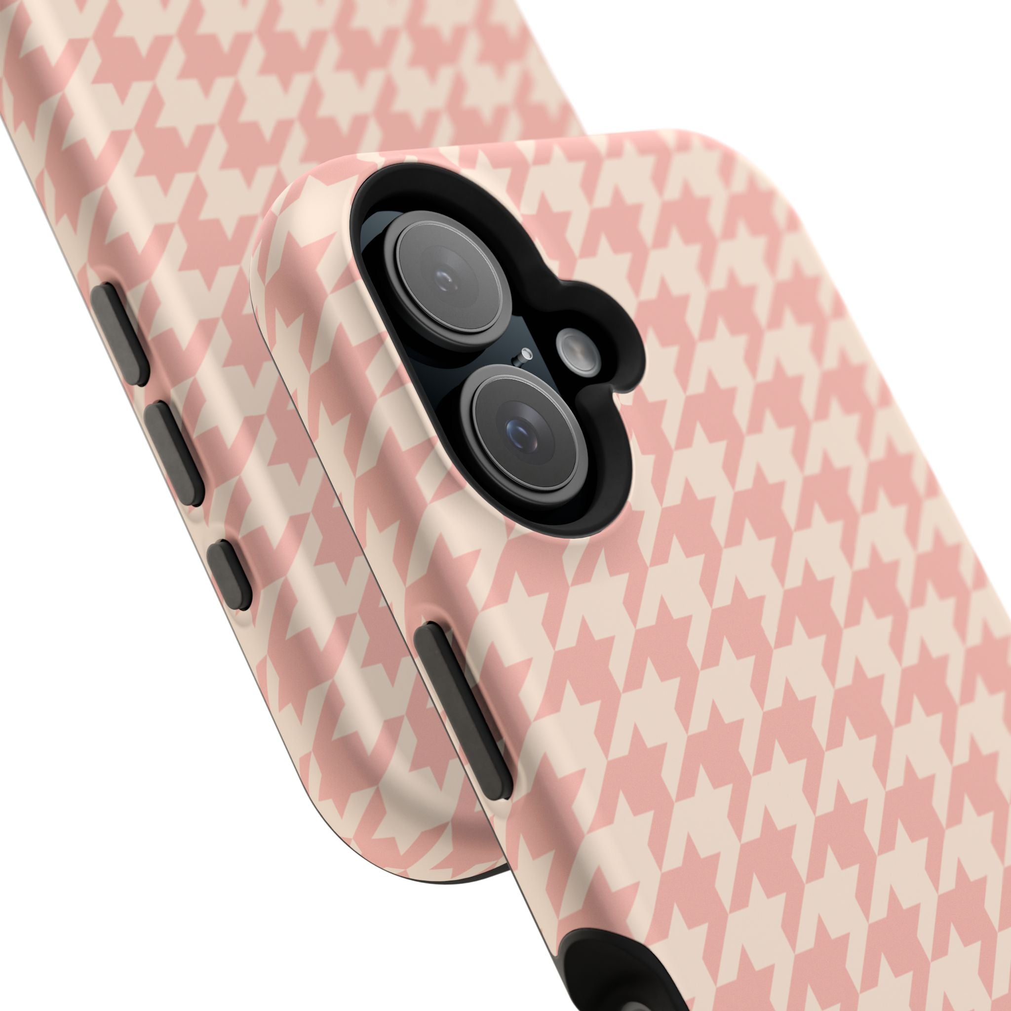 Peach Cream Houndstooth Case