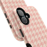 Peach Cream Houndstooth Case