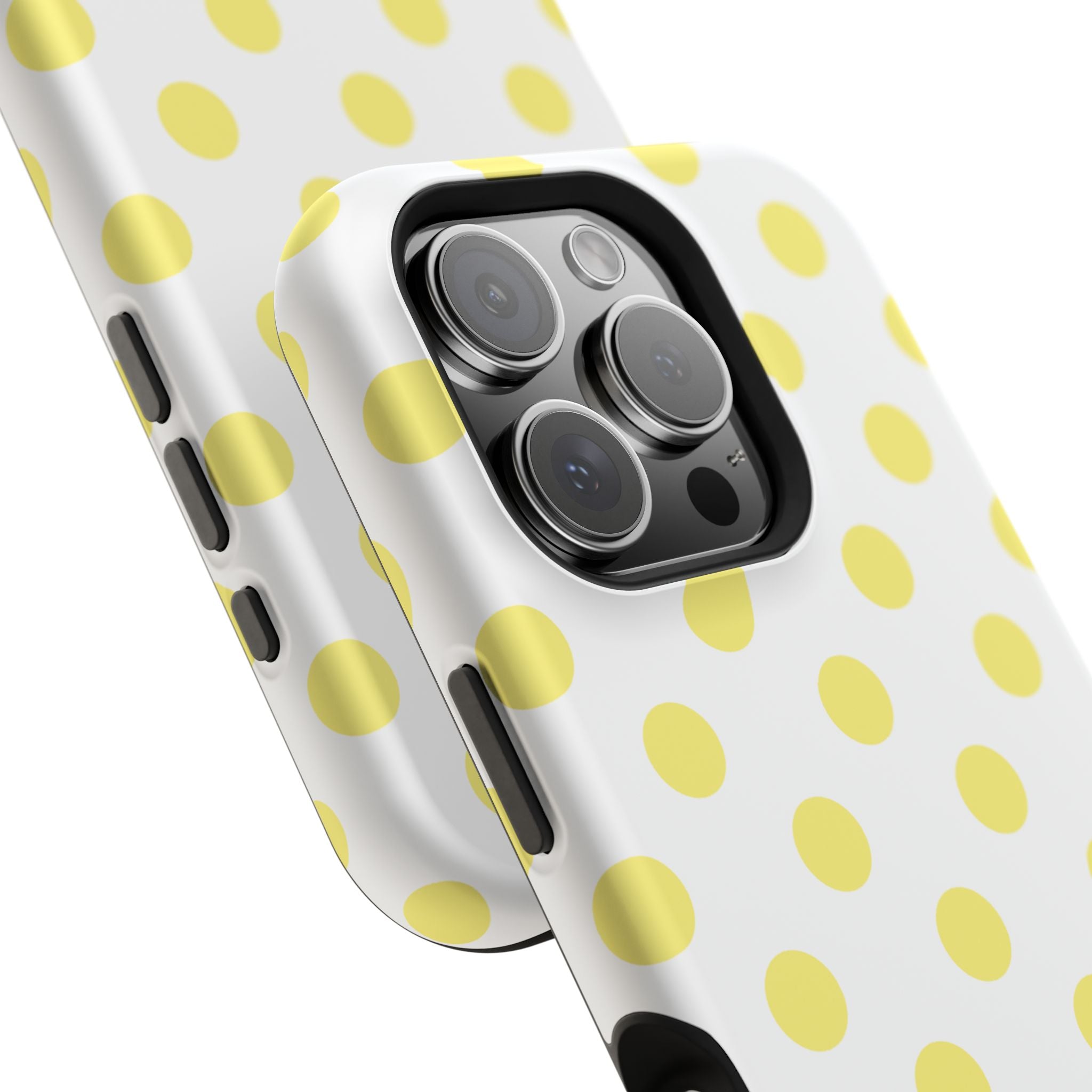 Yellow and White Polka Dot Case