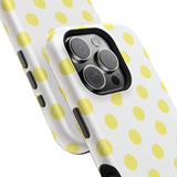 Yellow and White Polka Dot Case