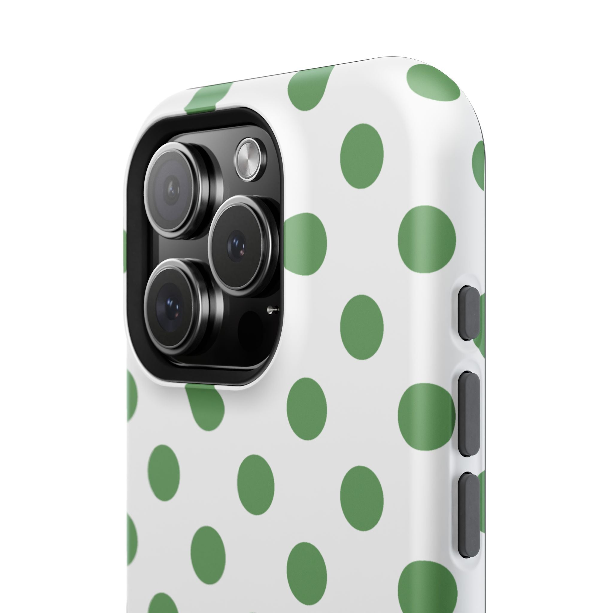 Green and White Polka Dot Case