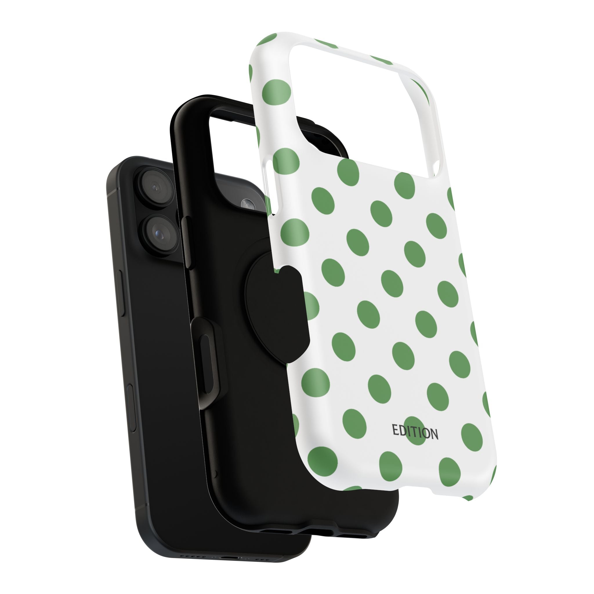 Green and White Polka Dot Case