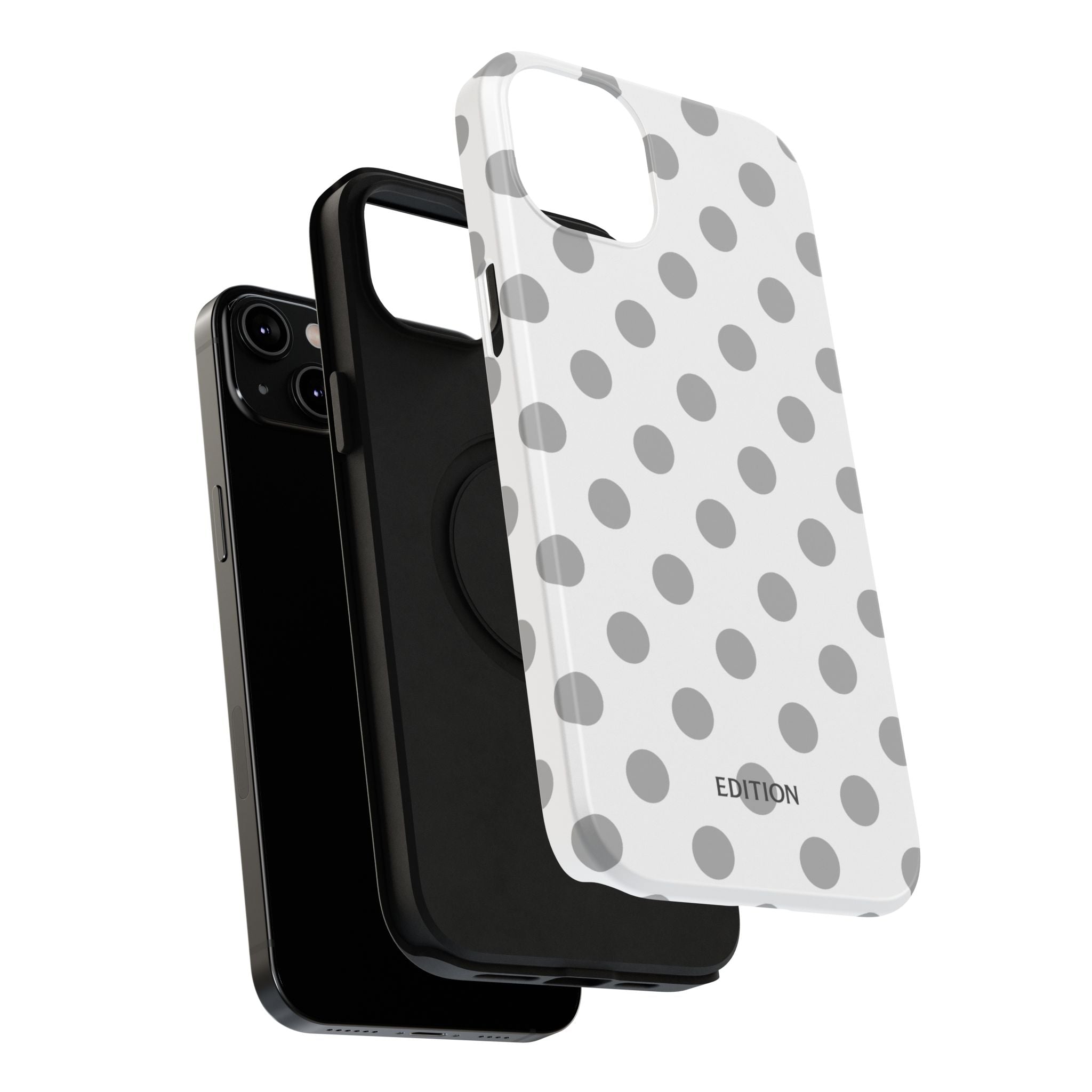 Grey and White Polka Dot Case