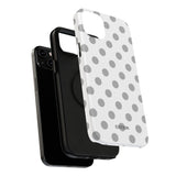 Grey and White Polka Dot Case