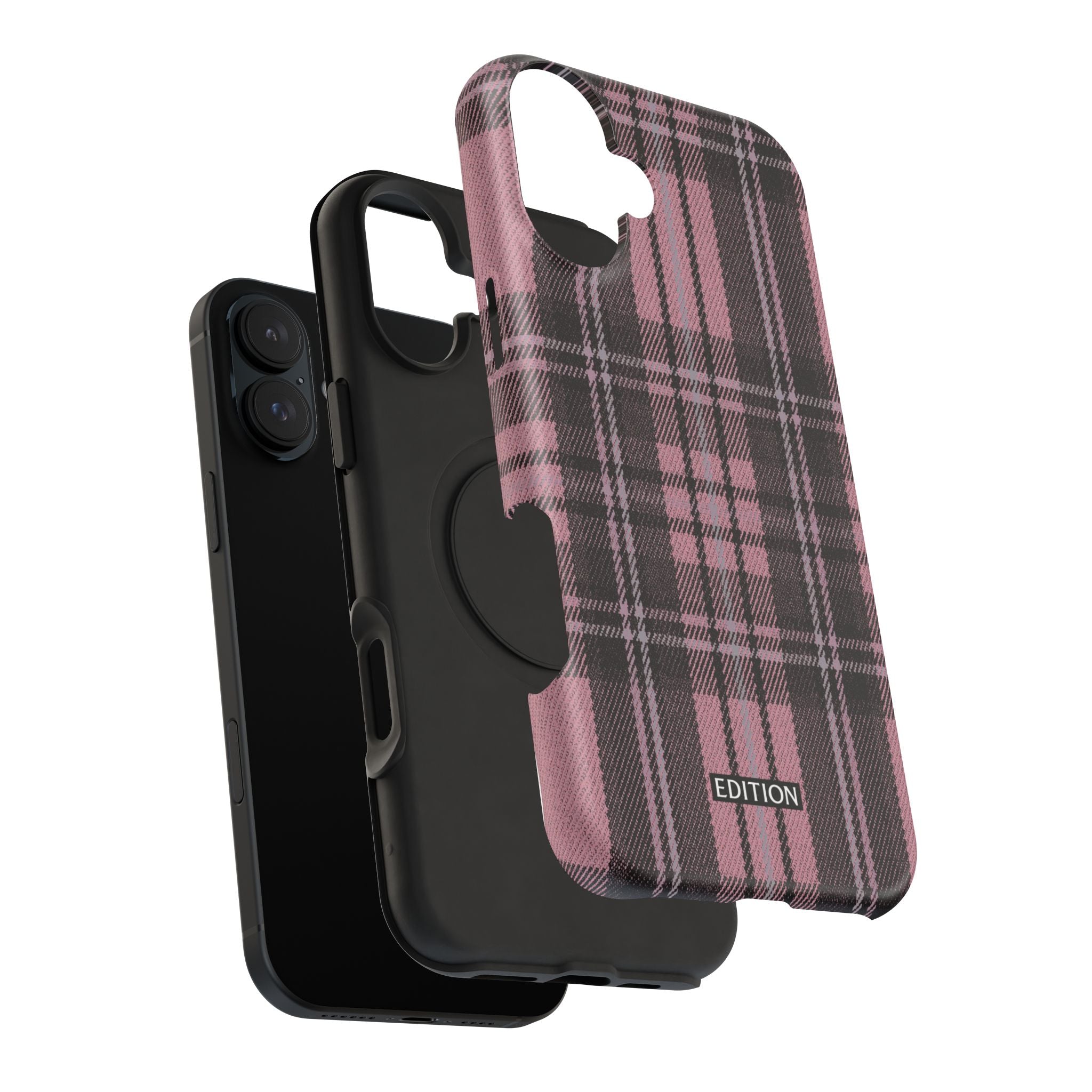 Light Pink and Black Plaid Case
