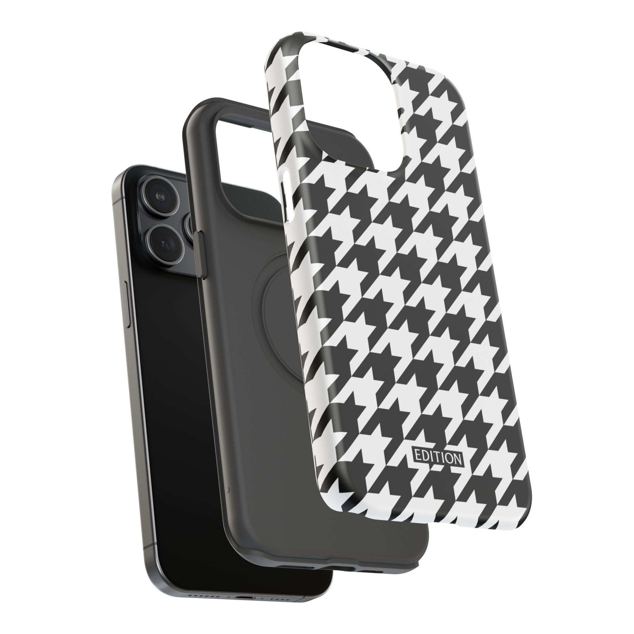 Black and White Houndstooth Case