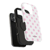 Pink and White Polka Dot Case