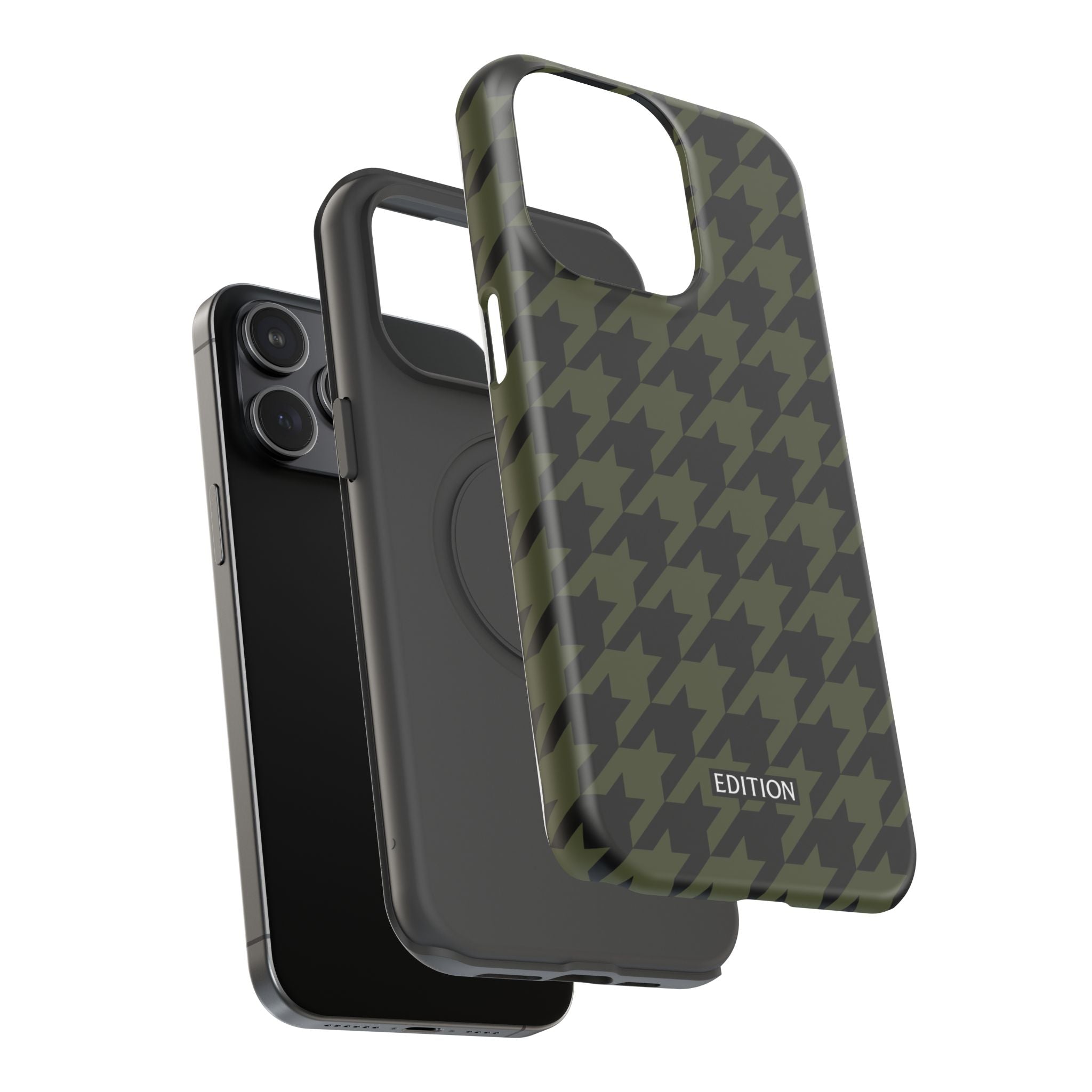 Army Green Houndstooth Case