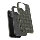 Army Green Houndstooth Case