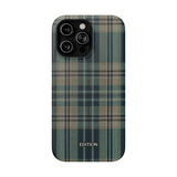 Green and Blue Plaid Case