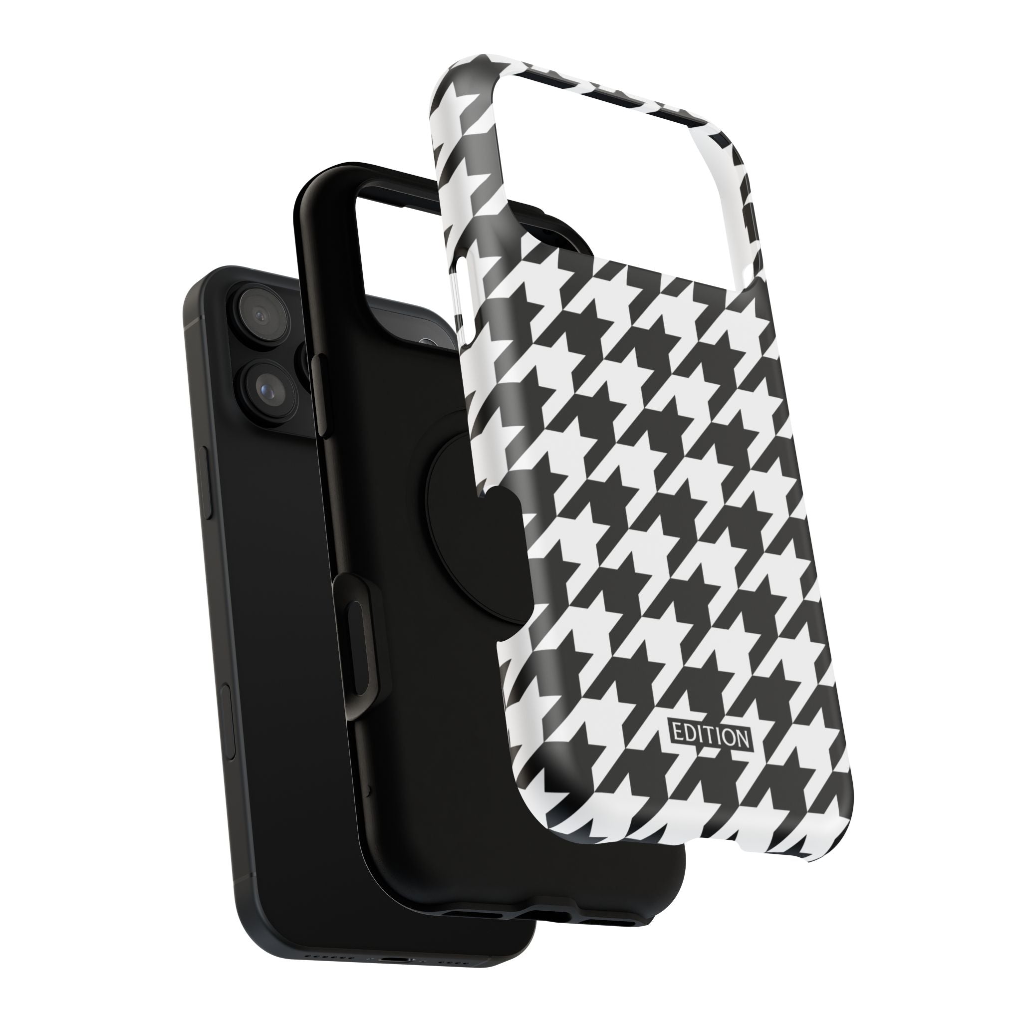 Black and White Houndstooth Case