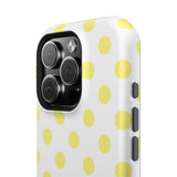 Yellow and White Polka Dot Case