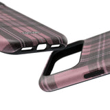 Light Pink and Black Plaid Case
