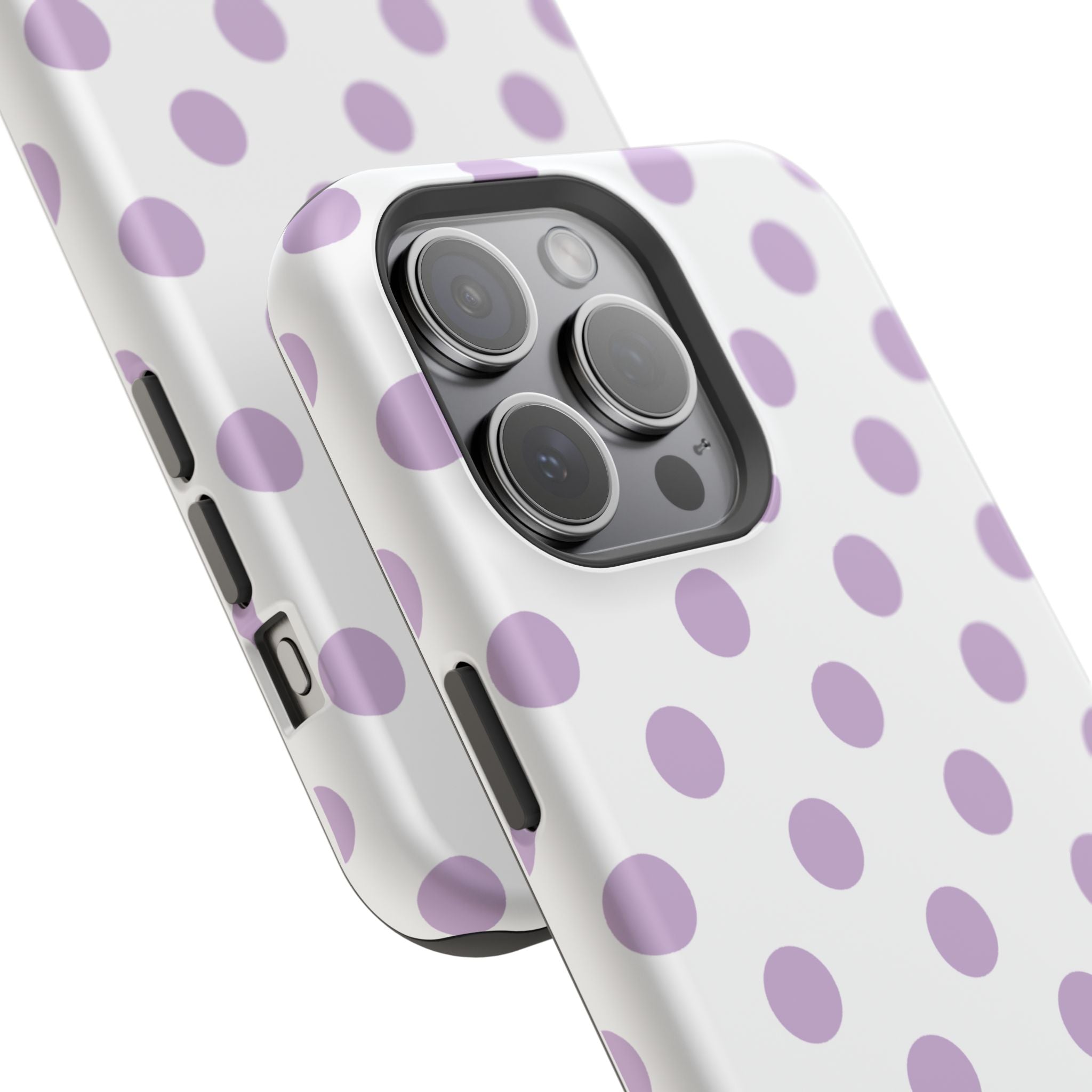 Purple and White Polka Dot Case