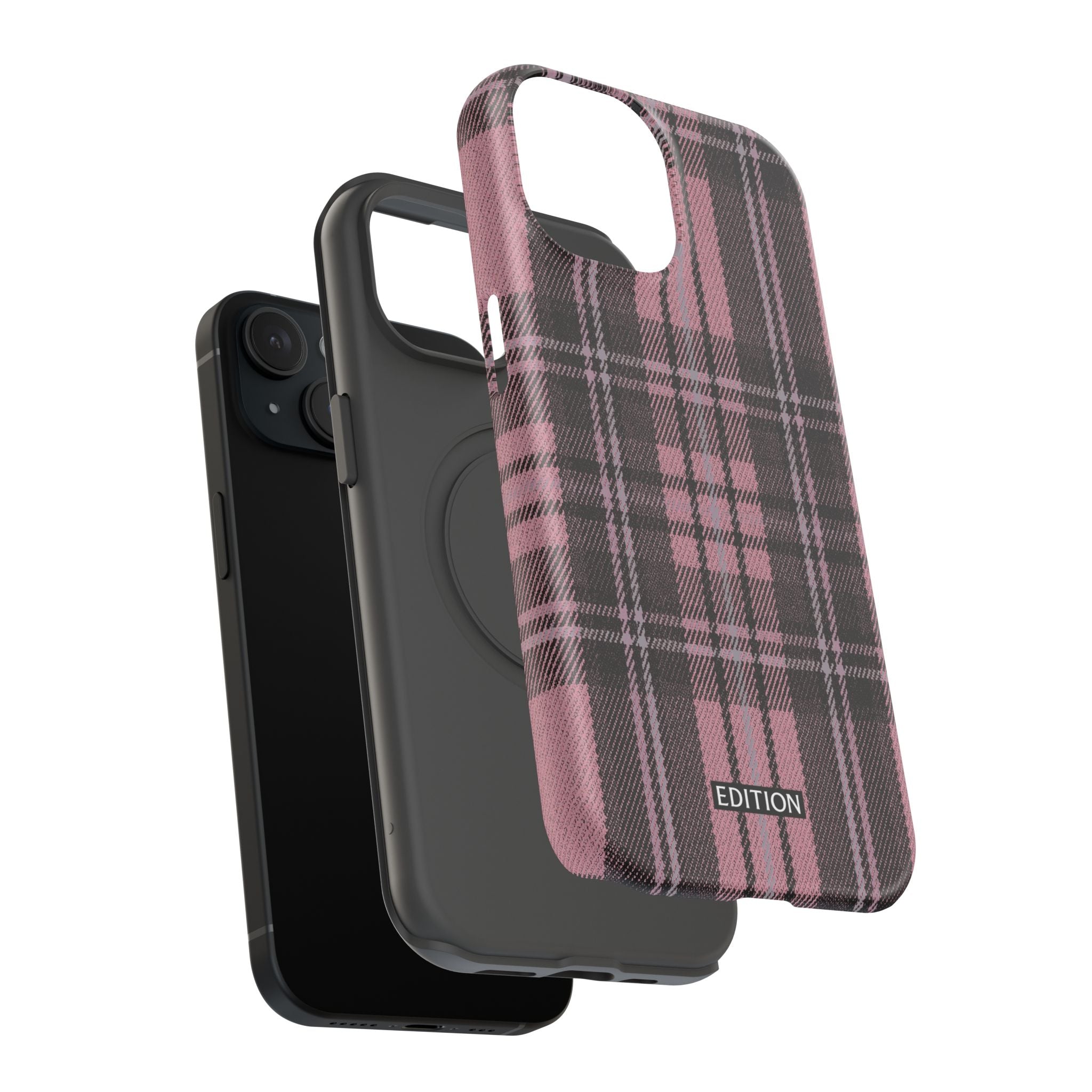 Light Pink and Black Plaid Case