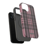 Light Pink and Black Plaid Case