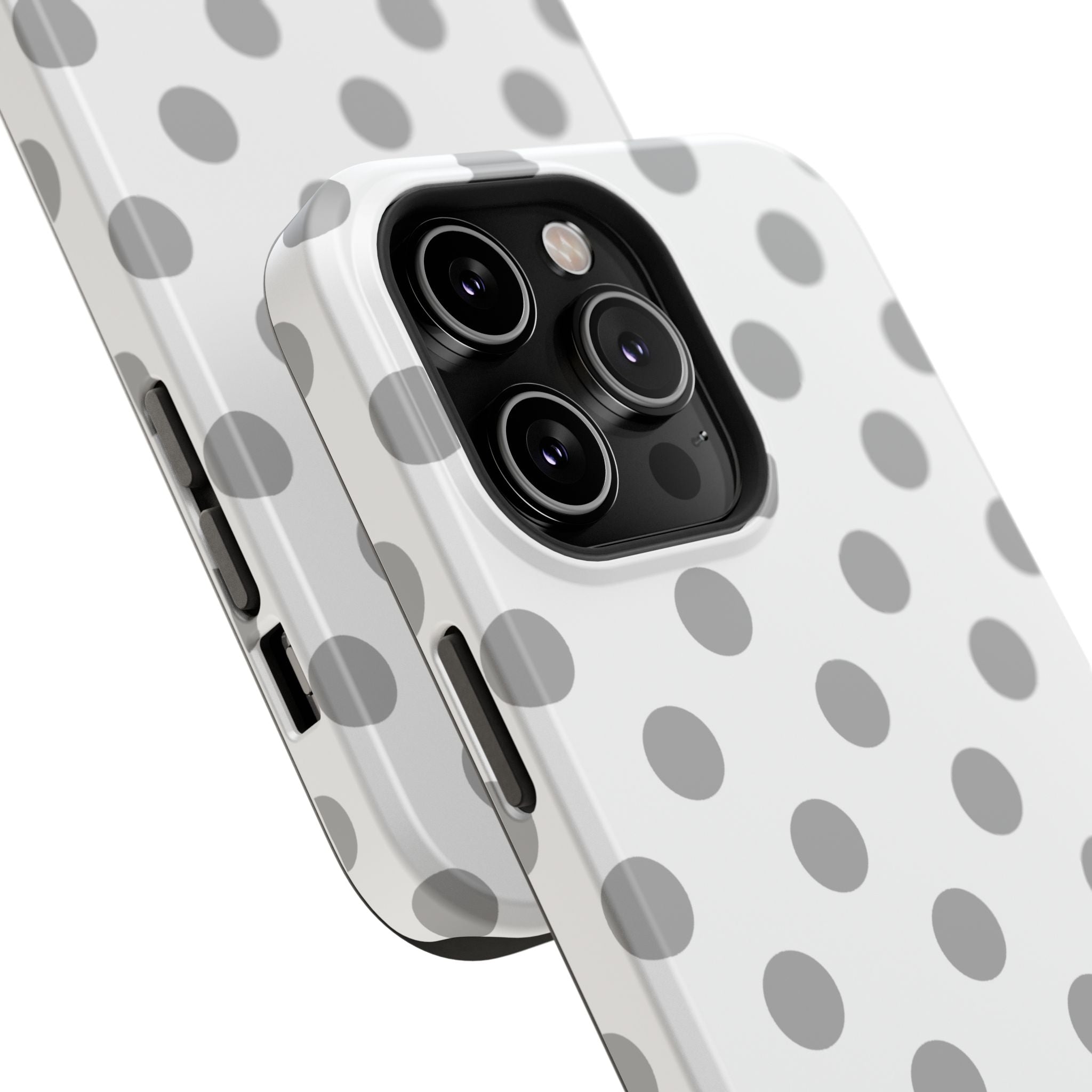 Grey and White Polka Dot Case