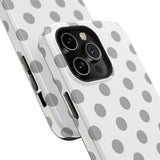 Grey and White Polka Dot Case