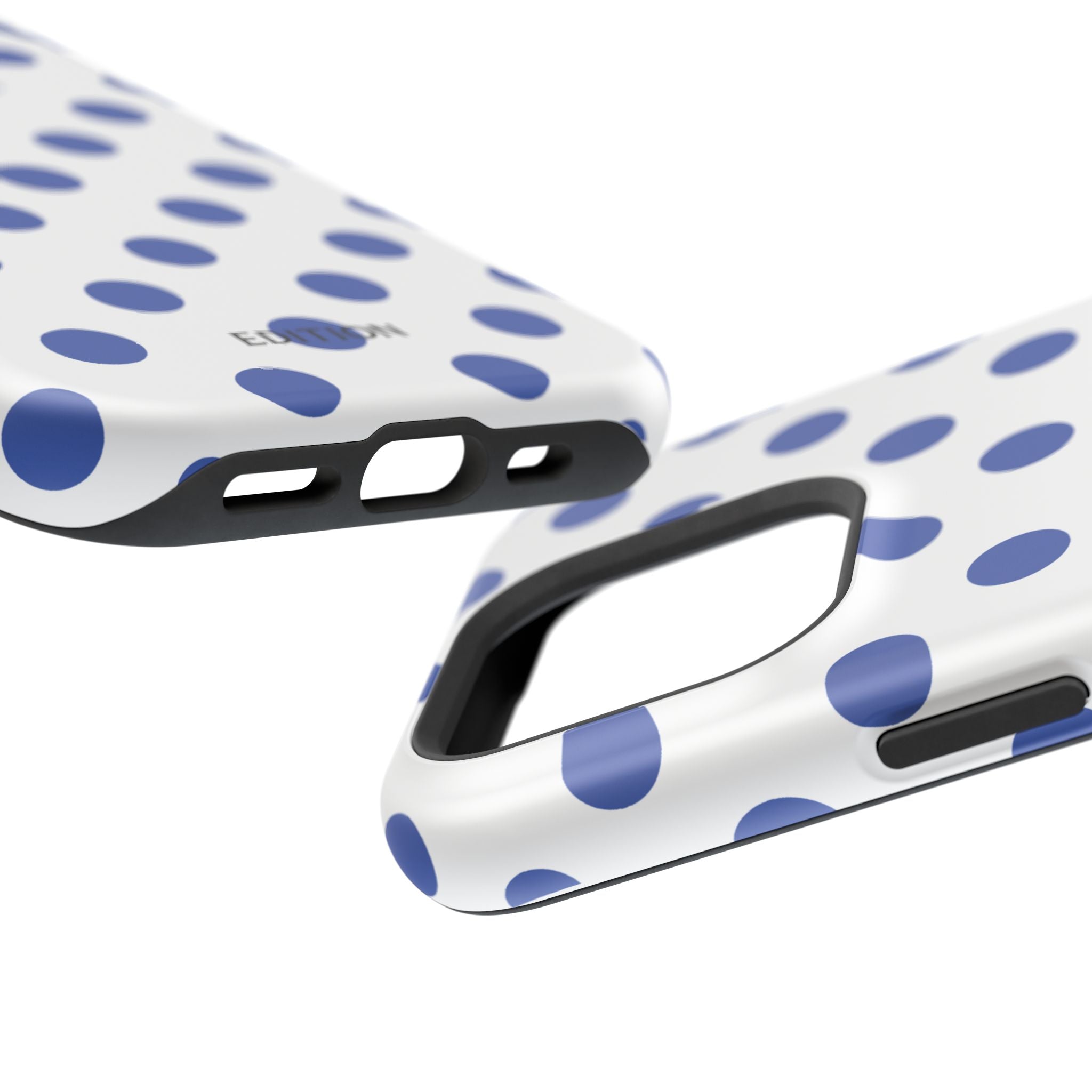 Blue and White Polka Dot Case