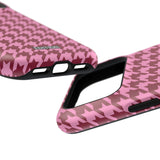 Raspberry Sorbet Houndstooth Case