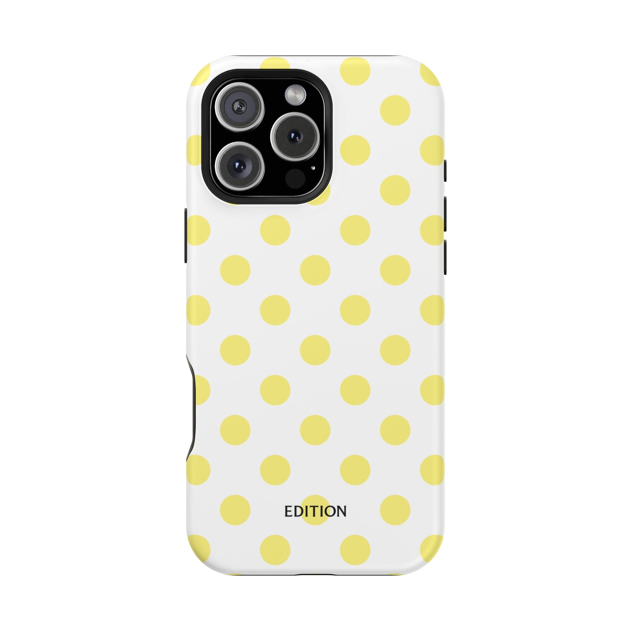 Yellow and White Polka Dot Case
