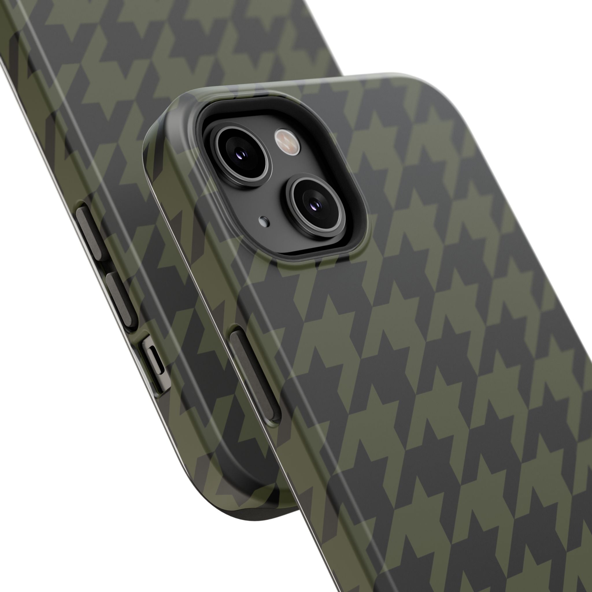 Army Green Houndstooth Case