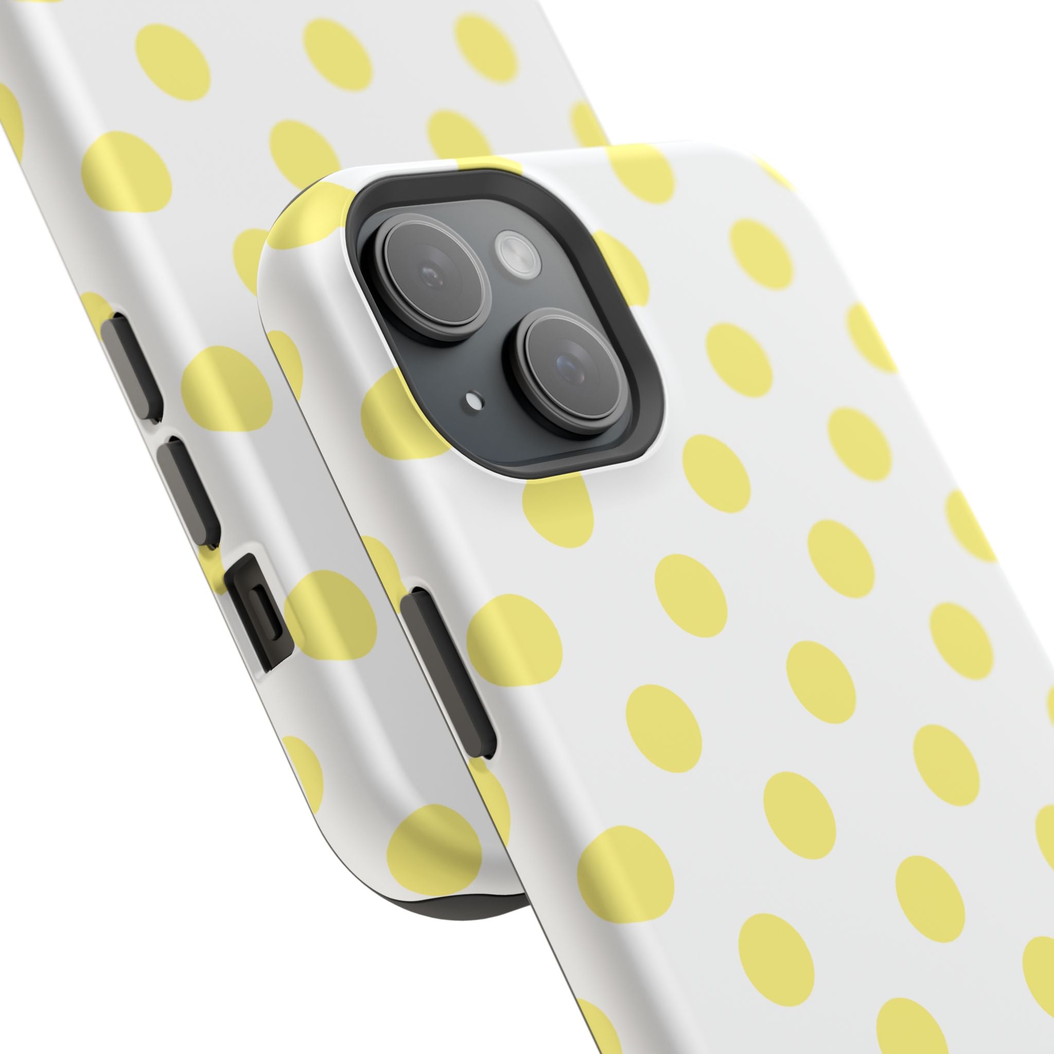 Yellow and White Polka Dot Case