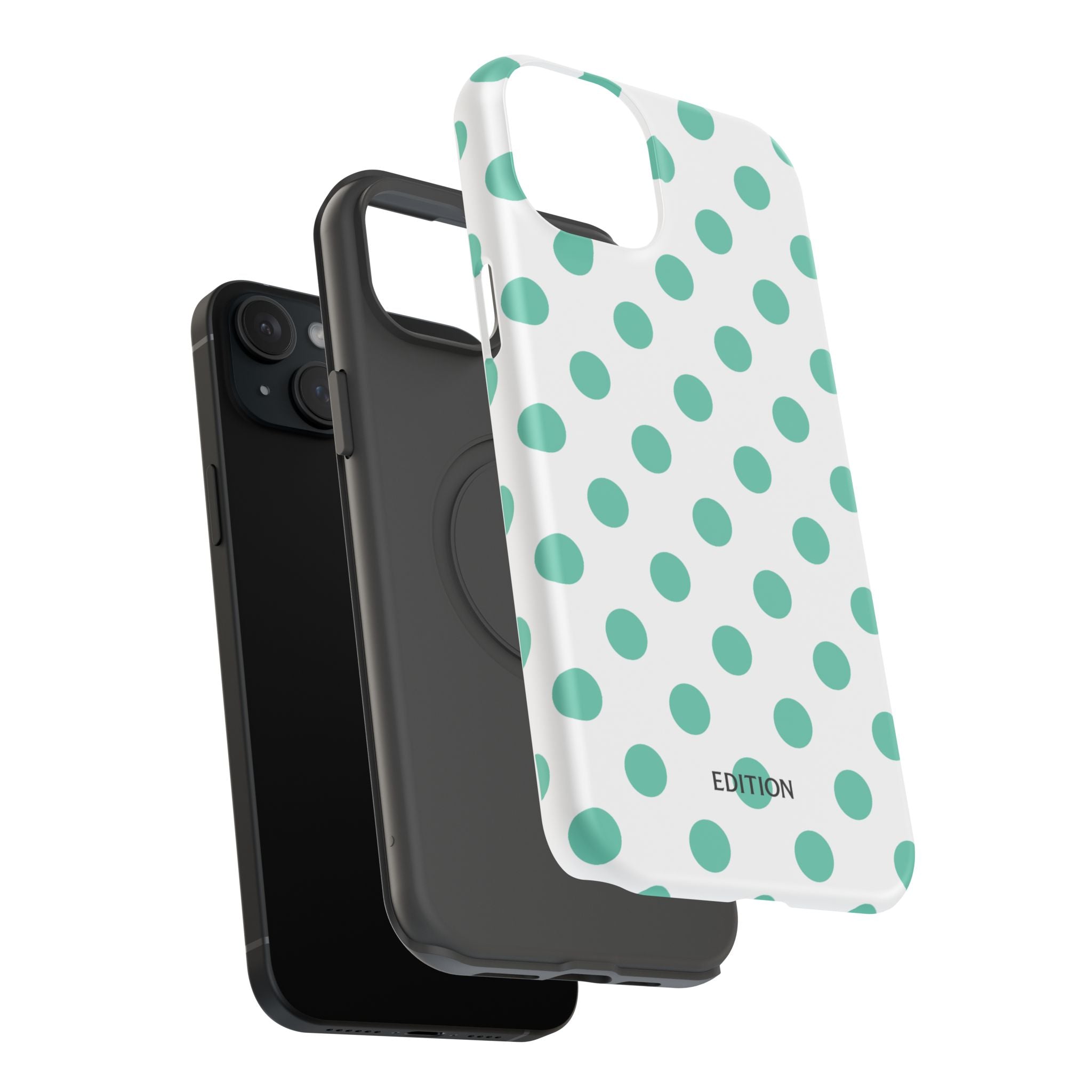 Teal and White Polka Dot Case