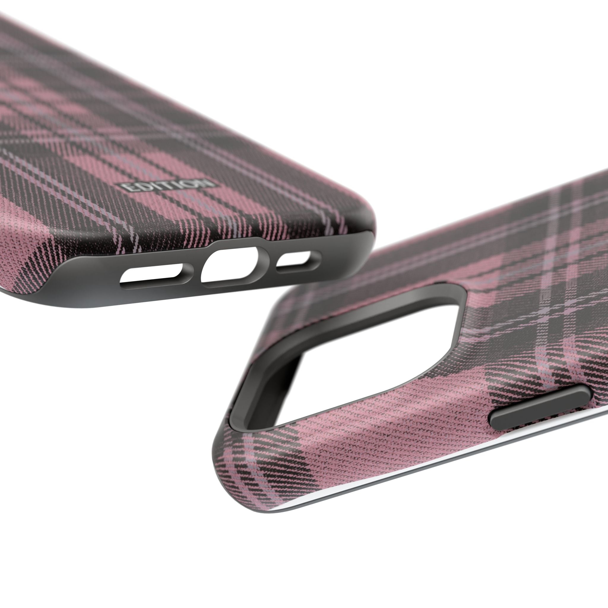 Light Pink and Black Plaid Case