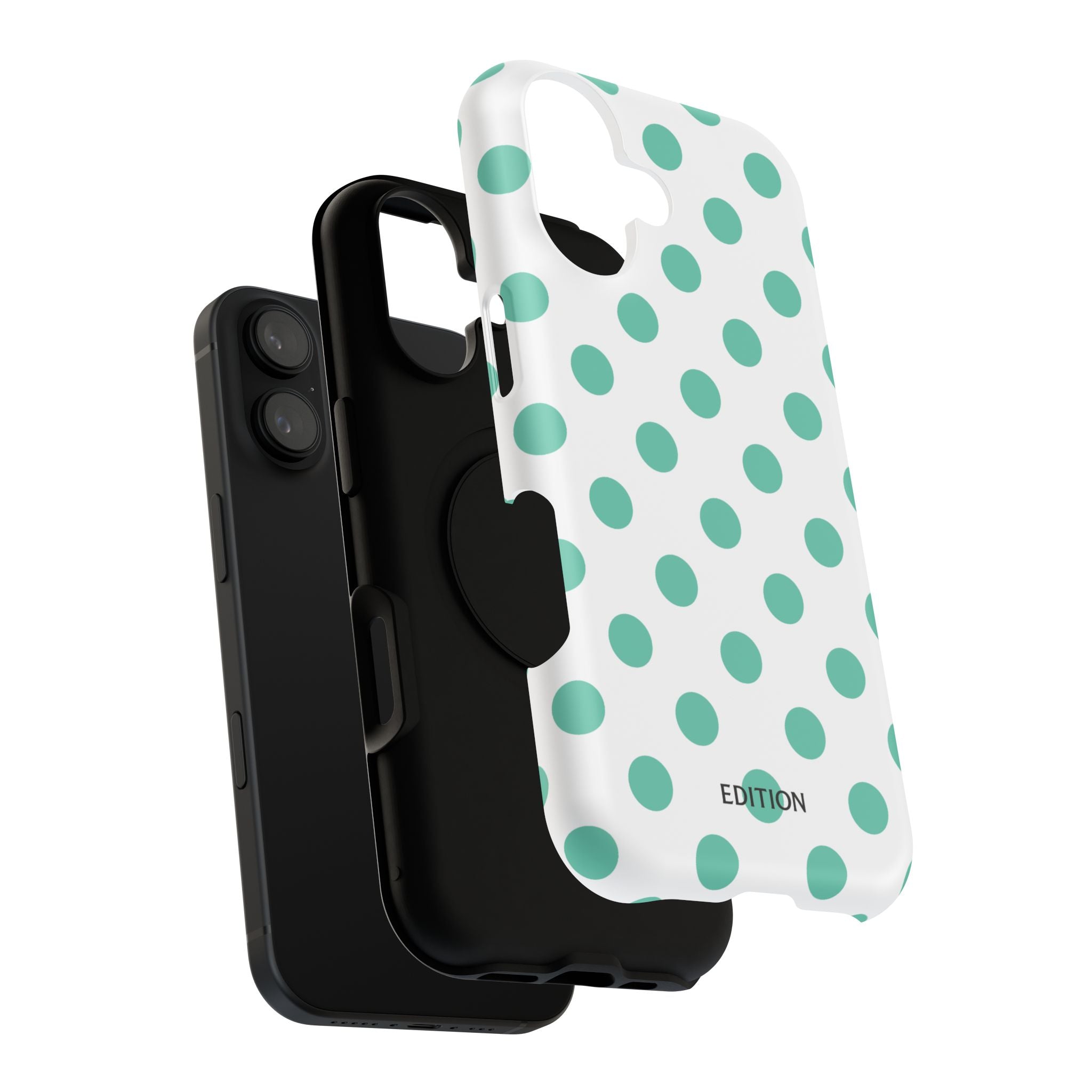 Teal and White Polka Dot Case