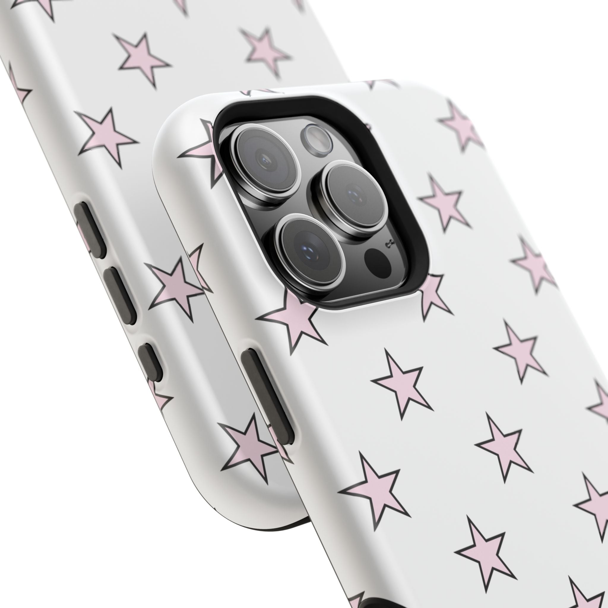 Pink and White Star Case