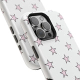 Pink and White Star Case